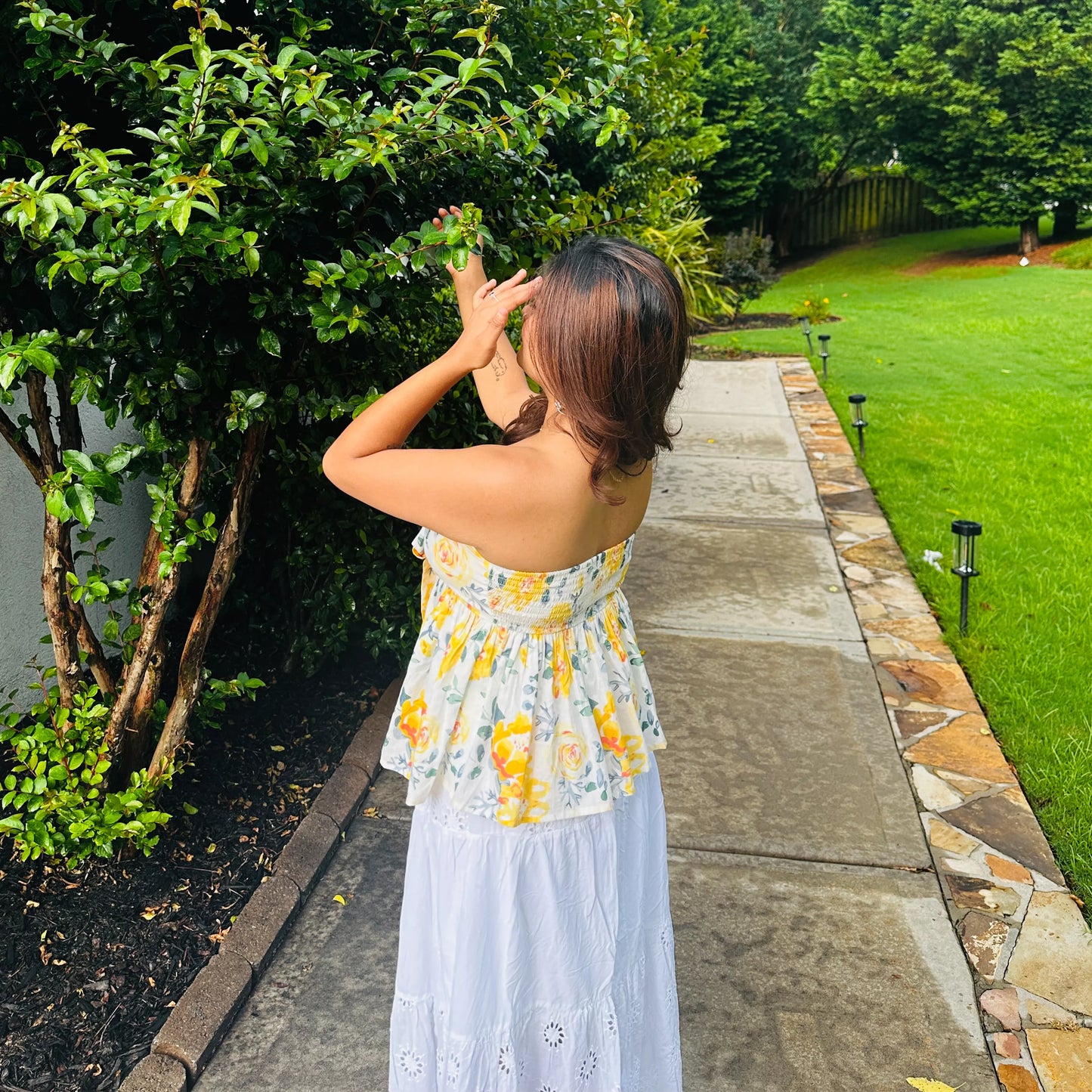 Florea - Front Tie & Smocked Back Tube Top