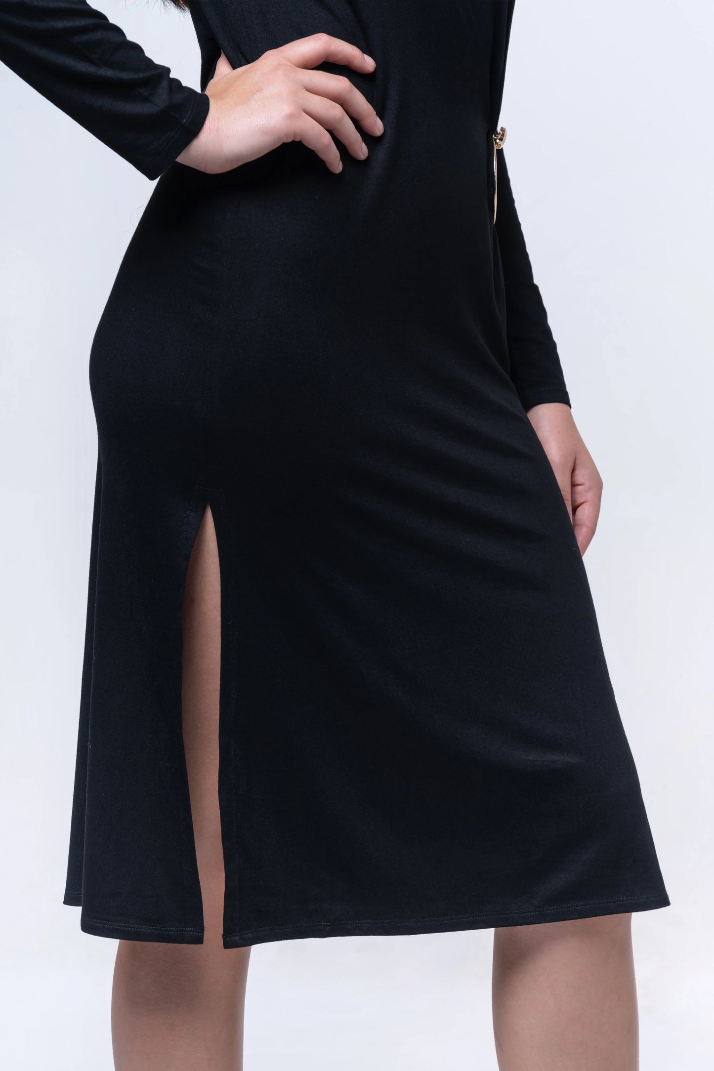Onyx Knit Midi Dress