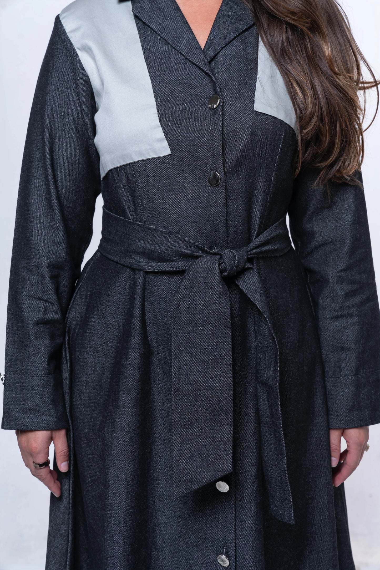 Hematite Denim A-Line Dress