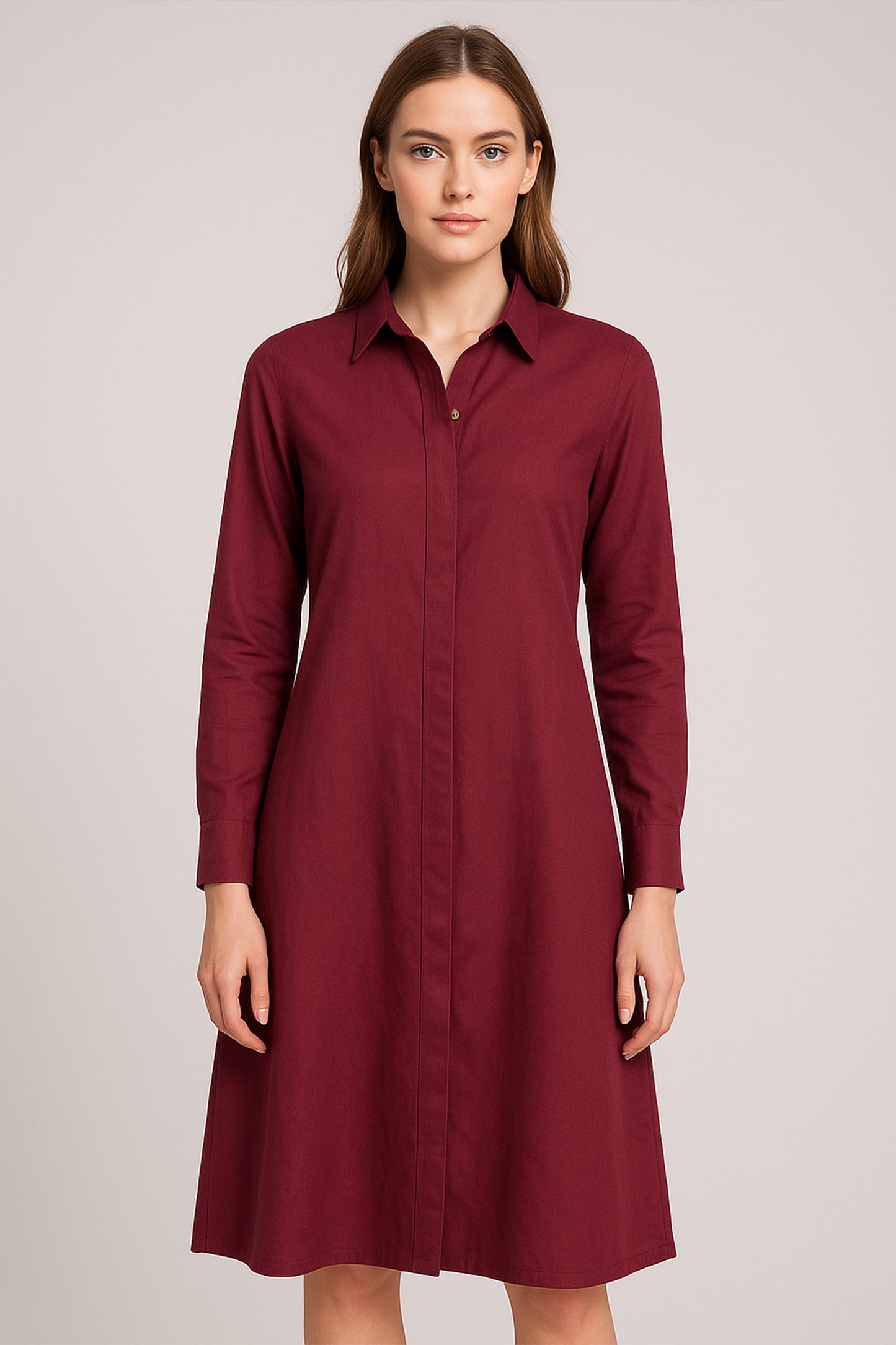 Garnet Cotton Flex Shirt Dress