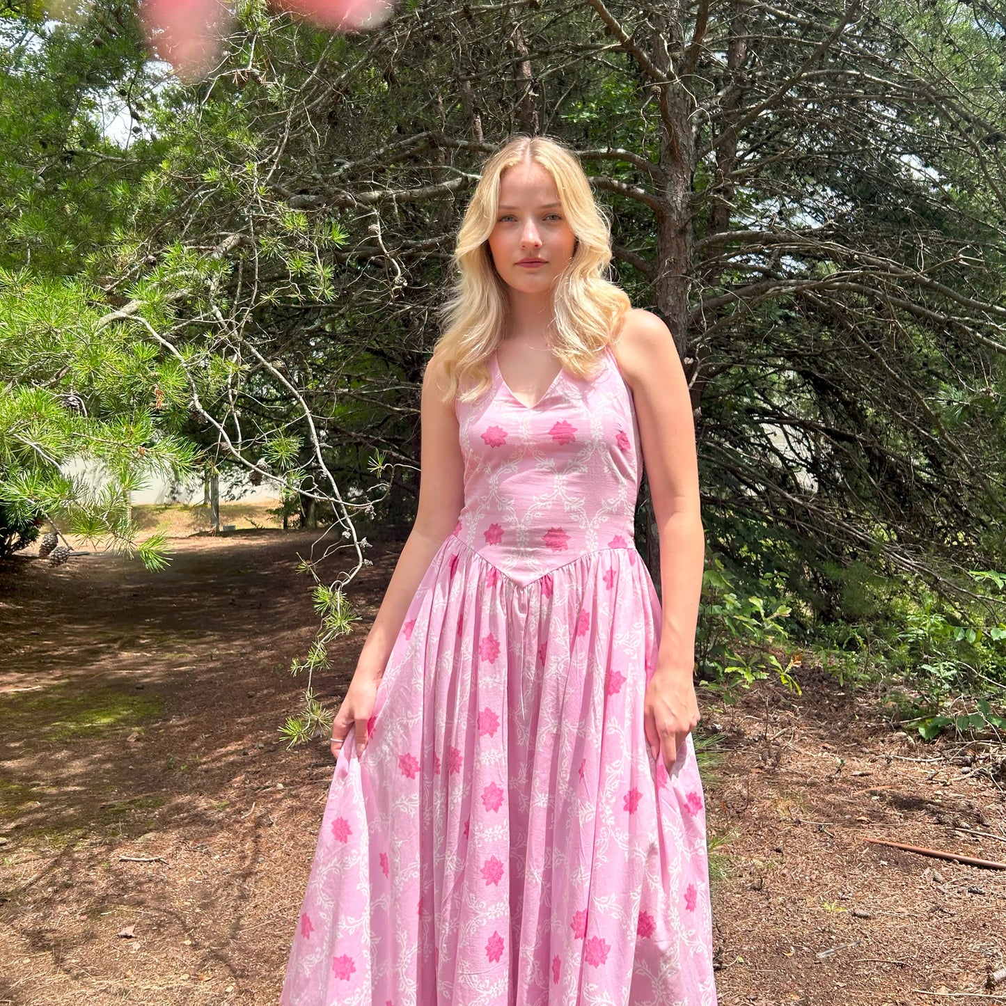 Padmae - Handblocked Halter-Neck Dress