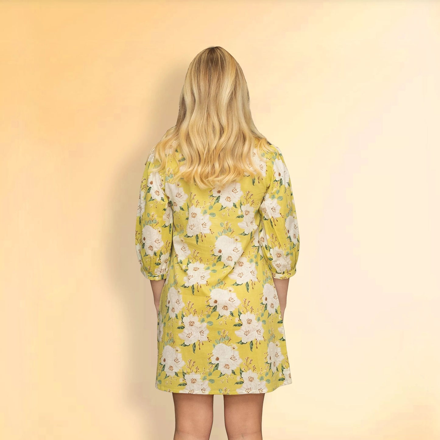 Vireya - Notched Neck A-Line Mini Dress