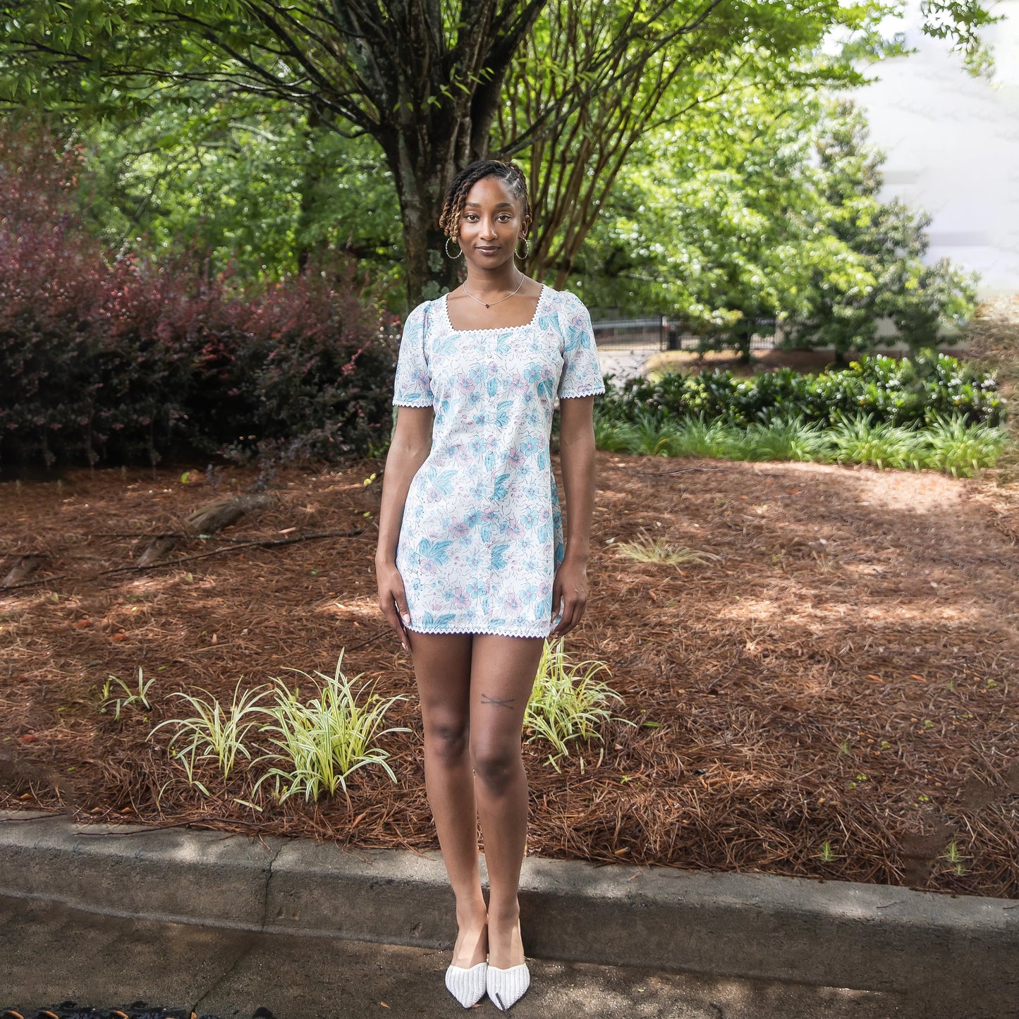 Ciela - Lace-Trim Mini Dress