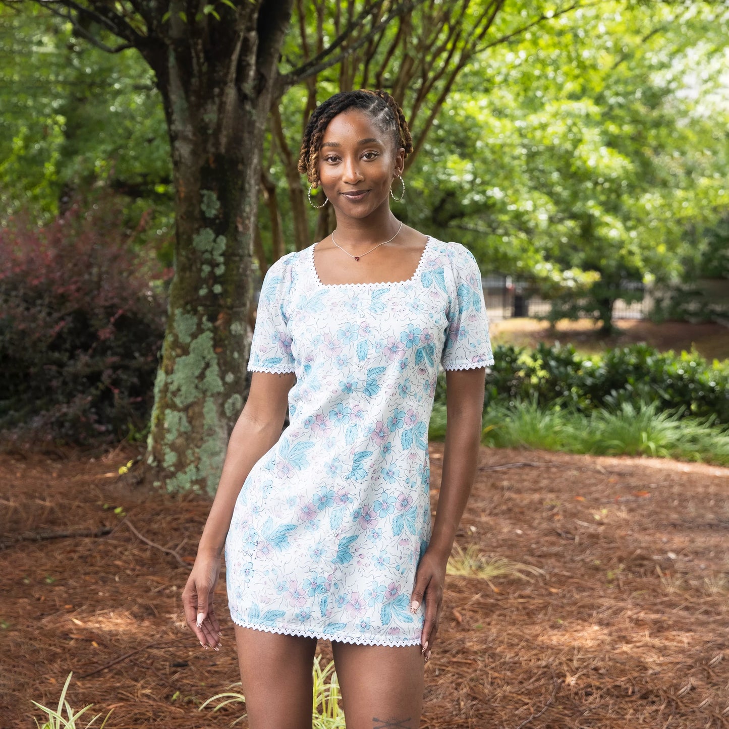 Ciela - Lace-Trim Mini Dress