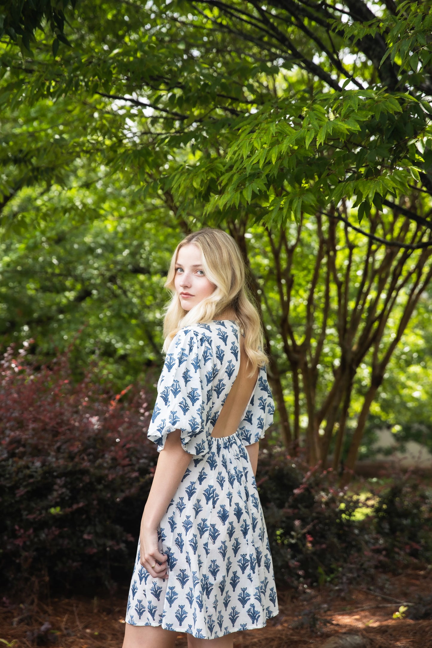 Soreia - Back-Button Fit & Flare Dress