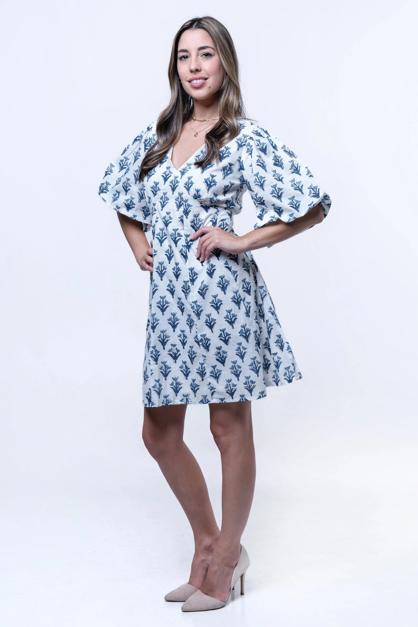 Soreia - Back-Button Fit & Flare Dress