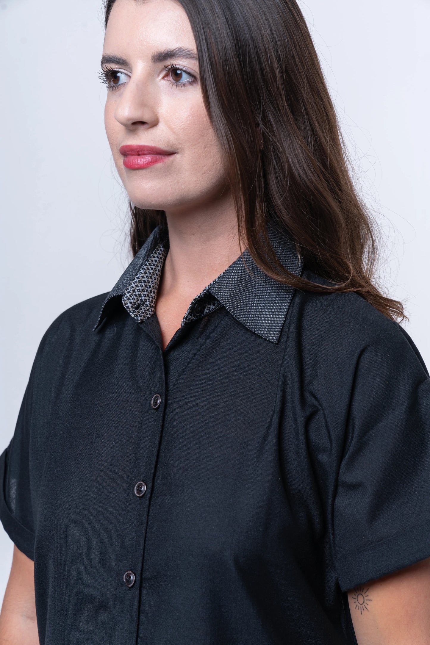 Nolie - Free Size Khadi Cotton Shirt Dress