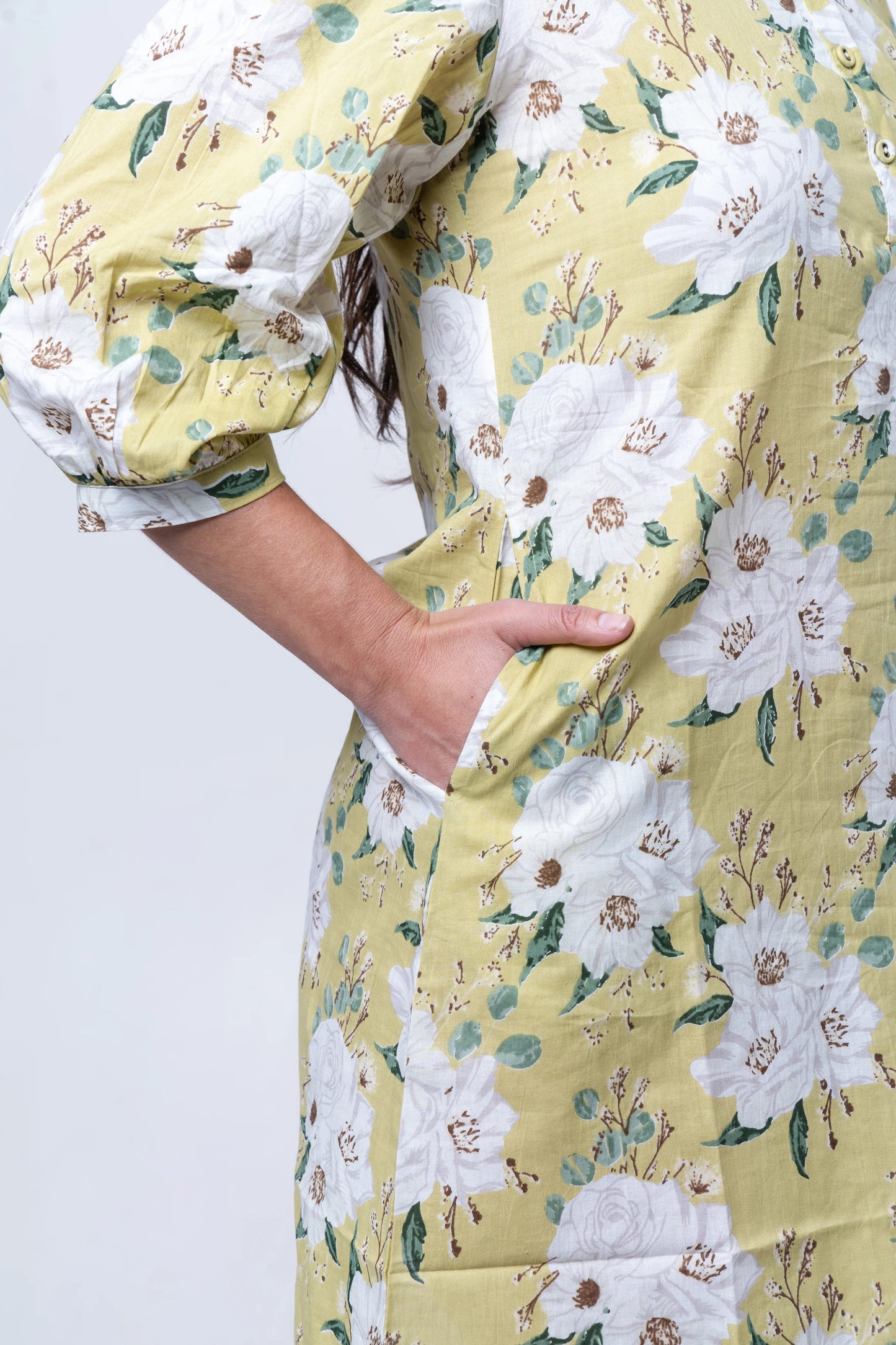 Vireya - Notched Neck A-Line Mini Dress