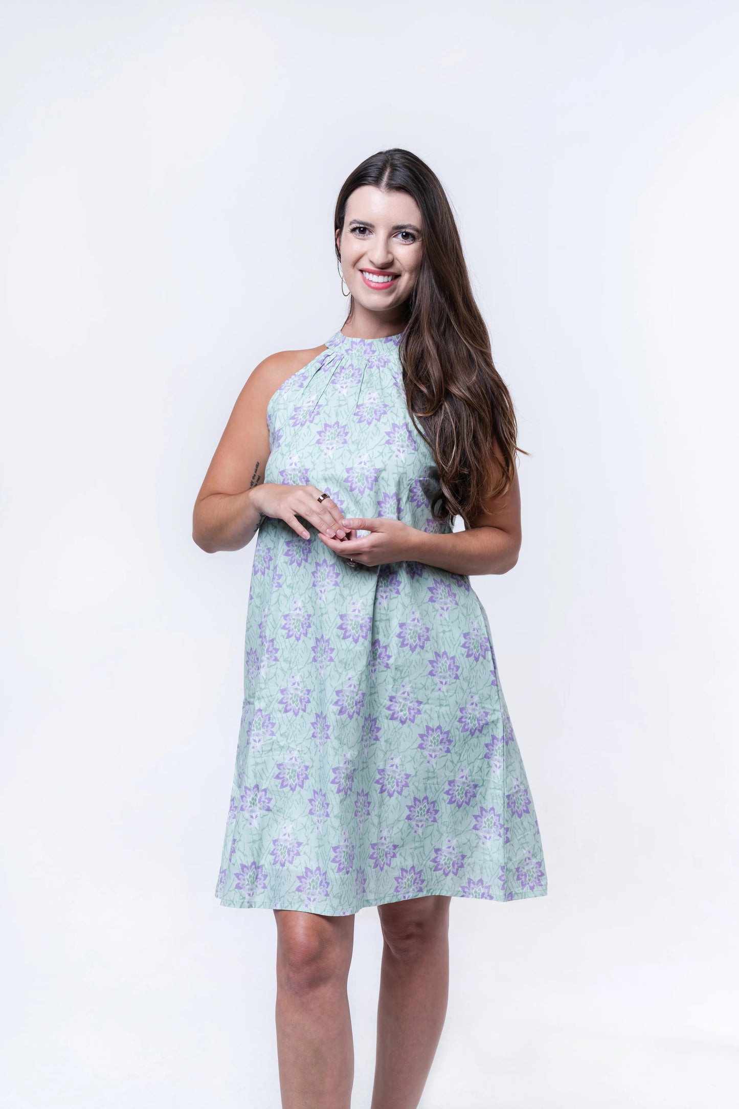 Lyra - Mock Neck Sleeveless Dress