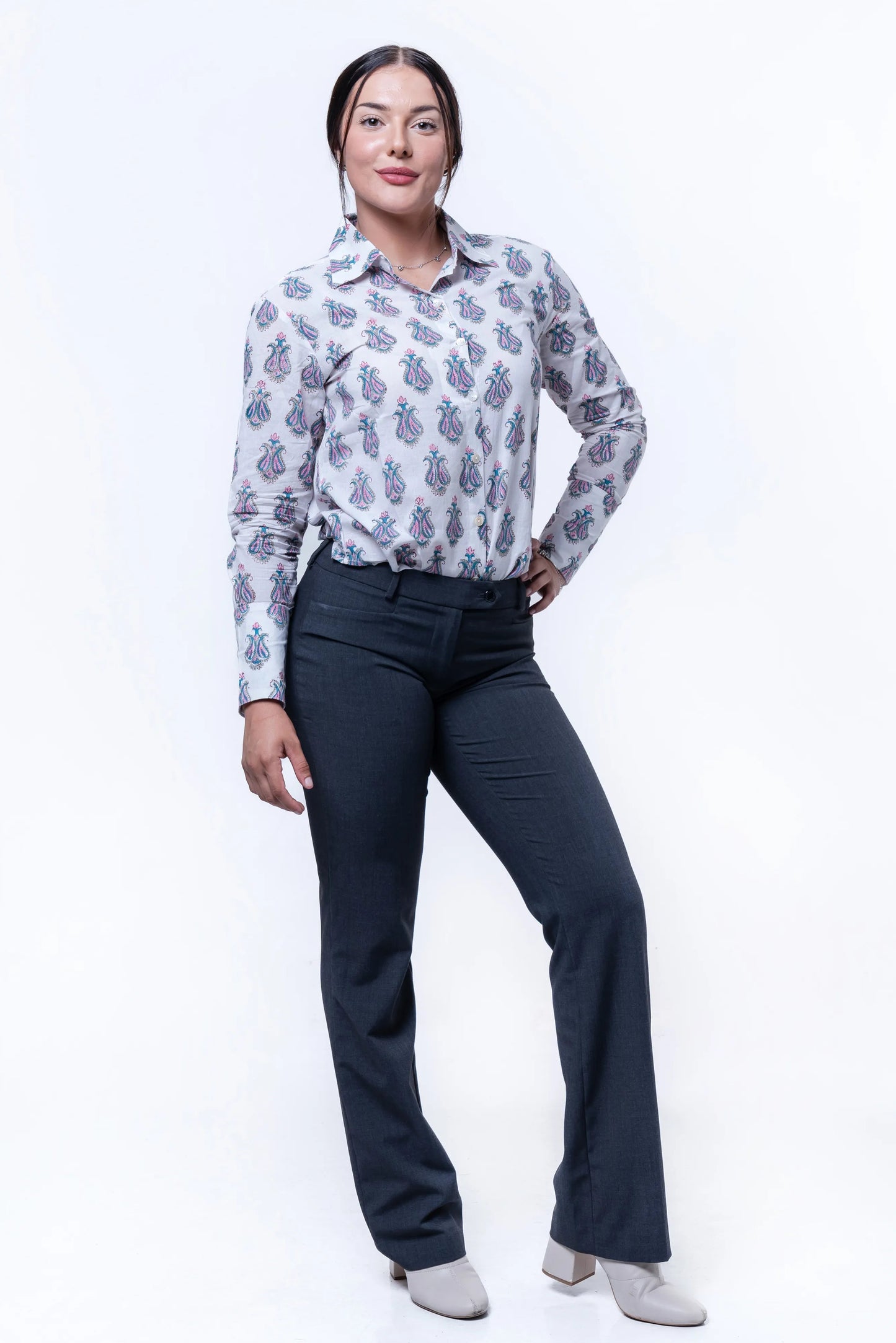 Elowen - Handblocked Classic Shirt