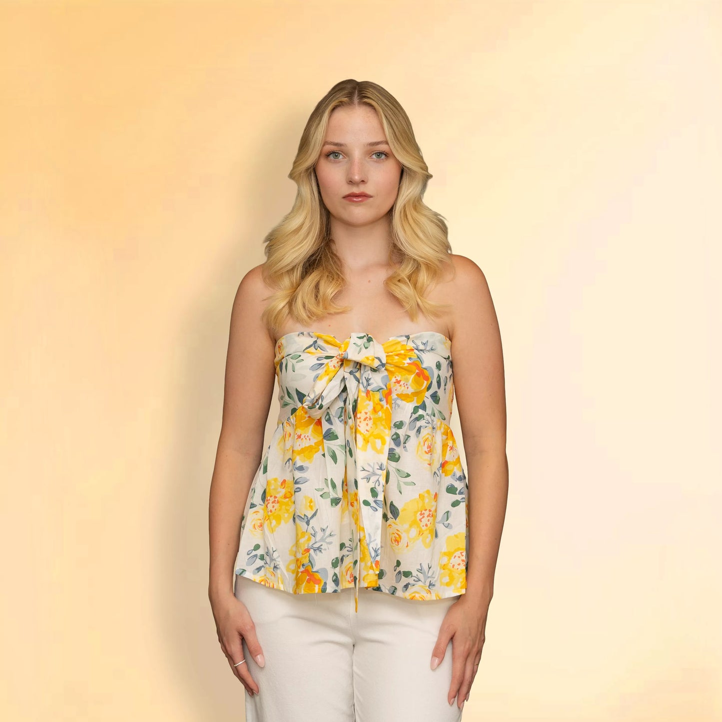 Florea - Front Tie & Smocked Back Tube Top