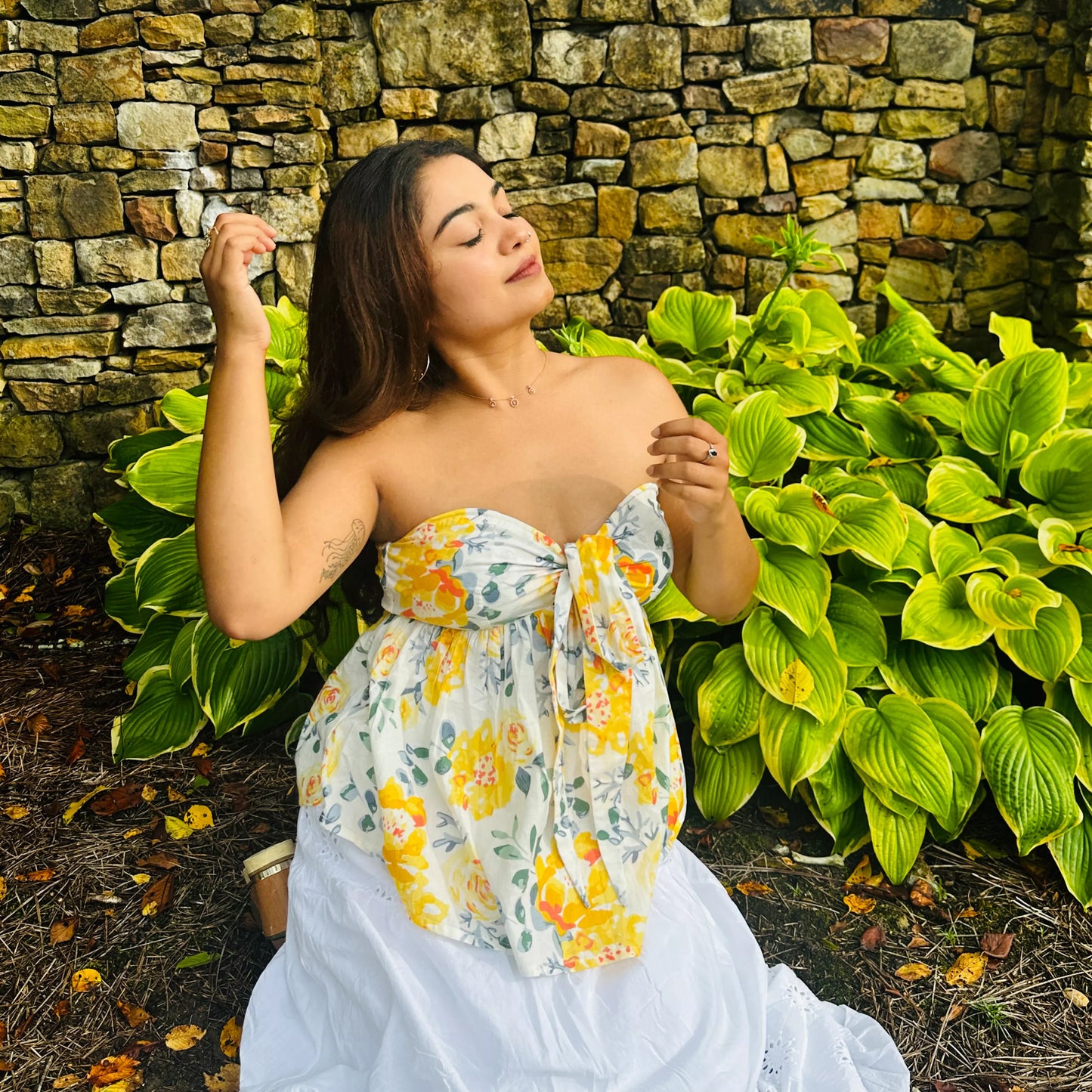 Florea - Front Tie & Smocked Back Tube Top