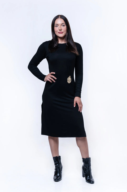 Onyx Knit Midi Dress