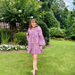 The Liora - Lace-Edged Bell Sleeve Dress