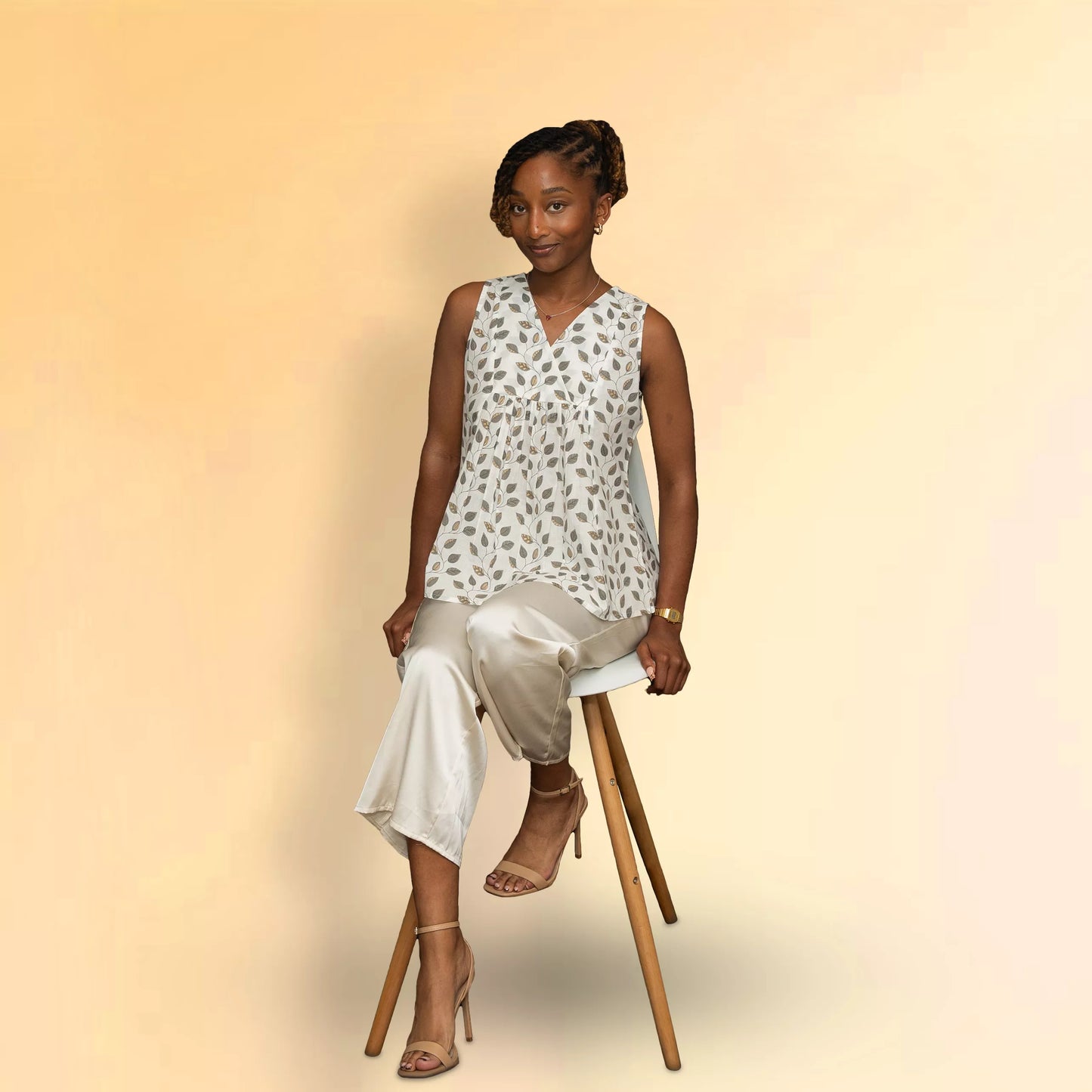 Nira - Overlap V-Neckline Top