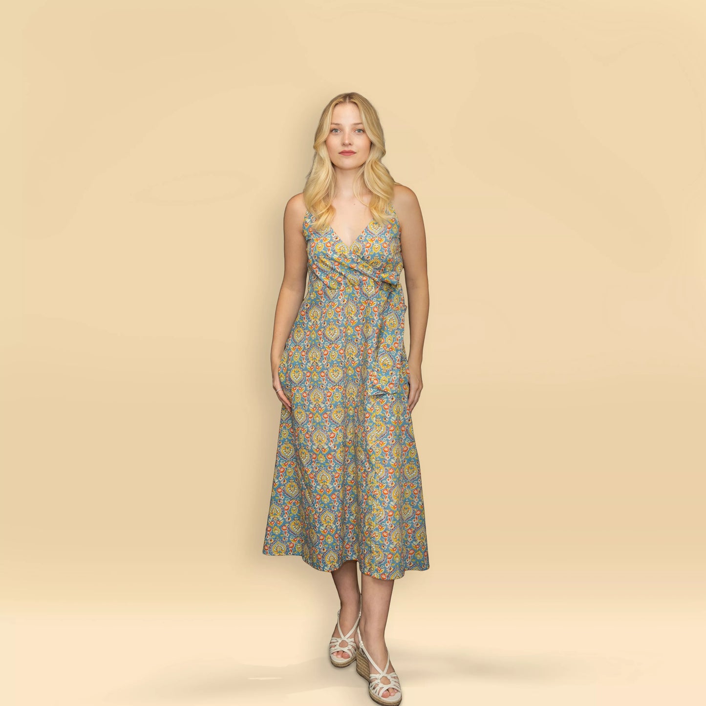 Oraya - Side Tie Midi Dress