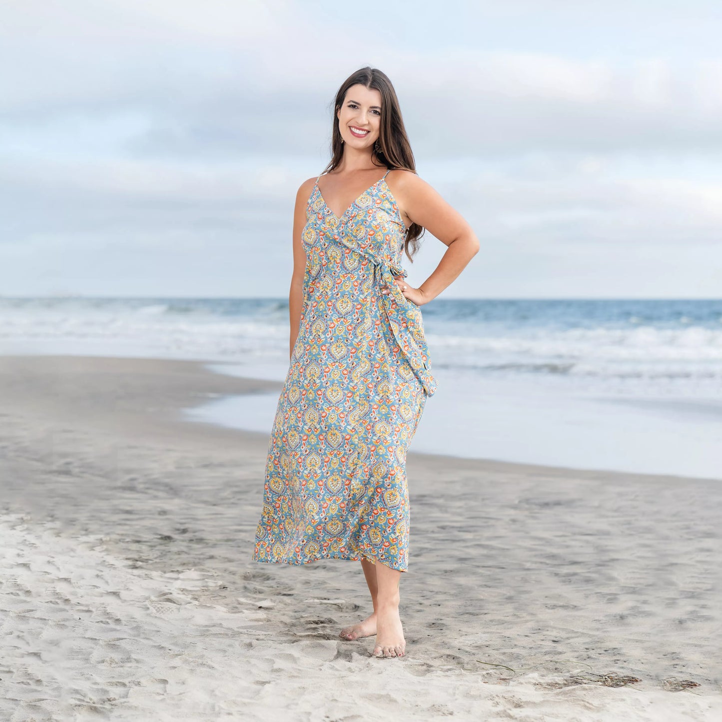 Oraya - Side Tie Midi Dress