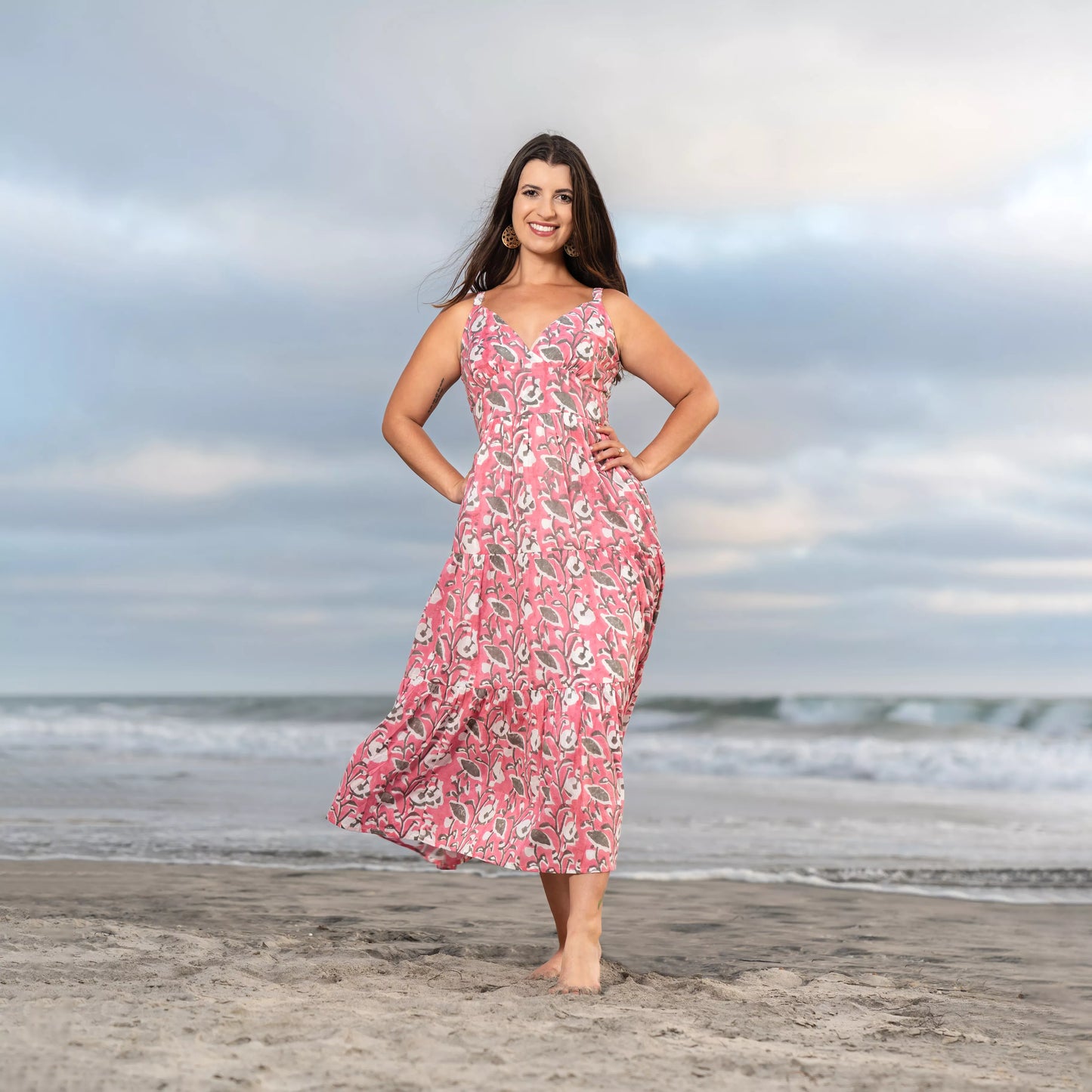 The Elira - Sweetheart Neckline Midi Dress