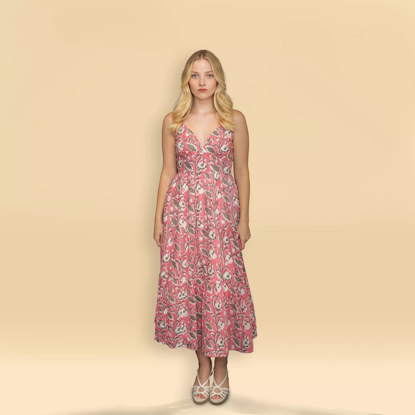 The Elira - Sweetheart Neckline Midi Dress