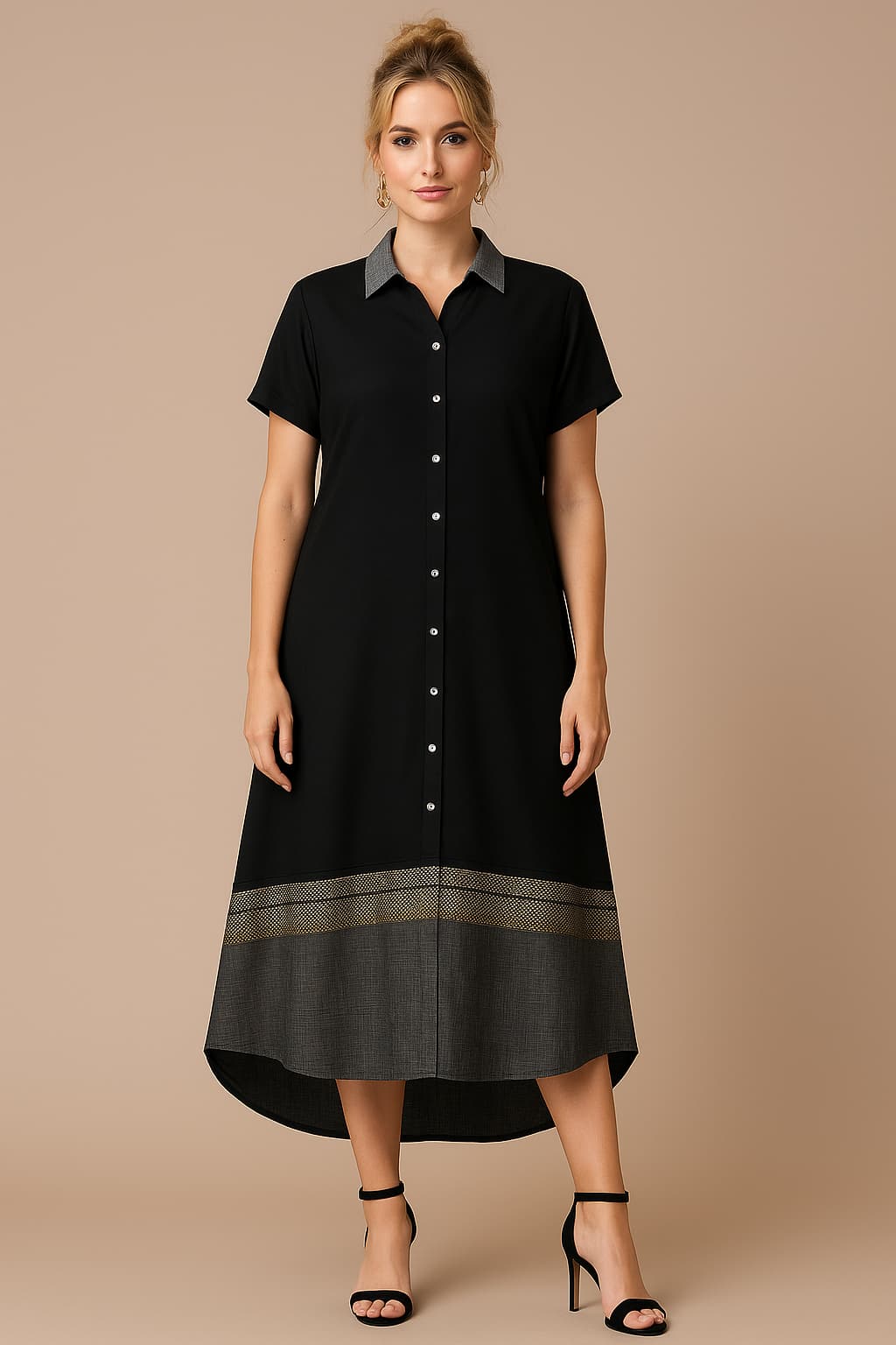 Nolie - Free Size Khadi Cotton Shirt Dress
