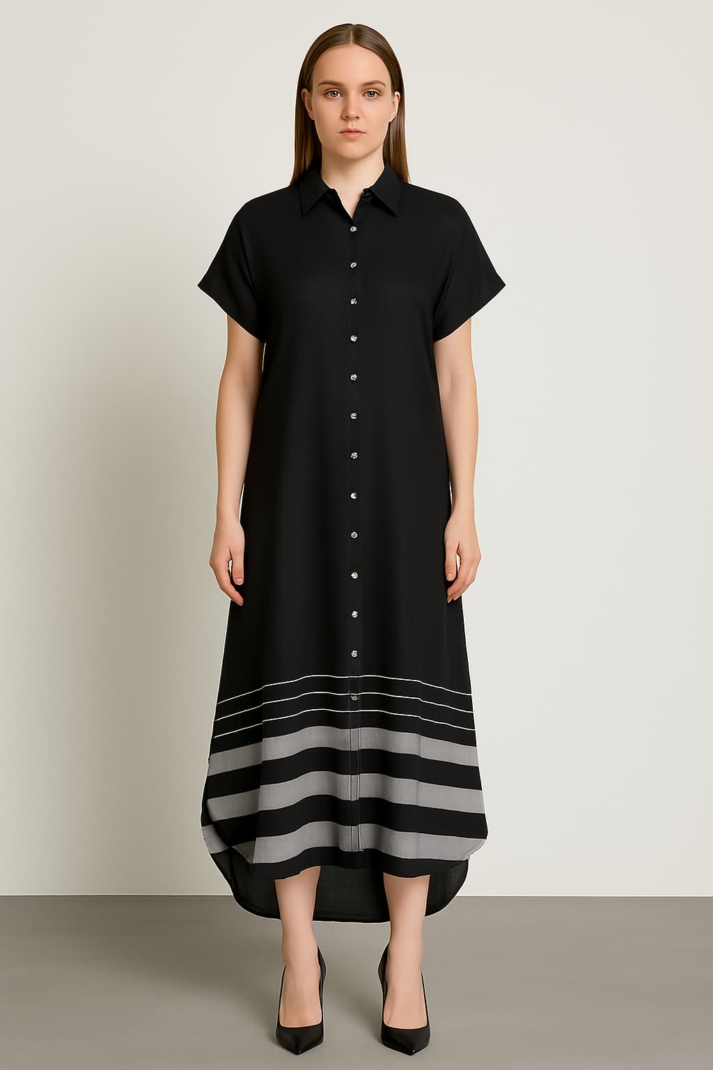 Nolie - Free Size Khadi Cotton Shirt Dress